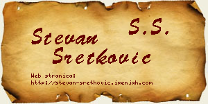 Stevan Sretković vizit kartica